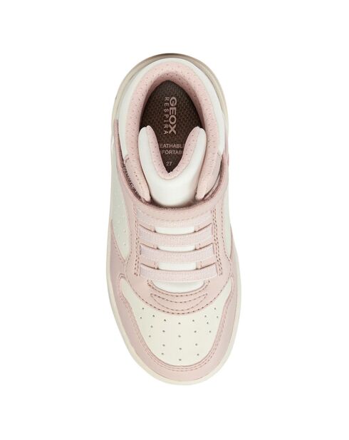 Baskets Washiba rose/blanc