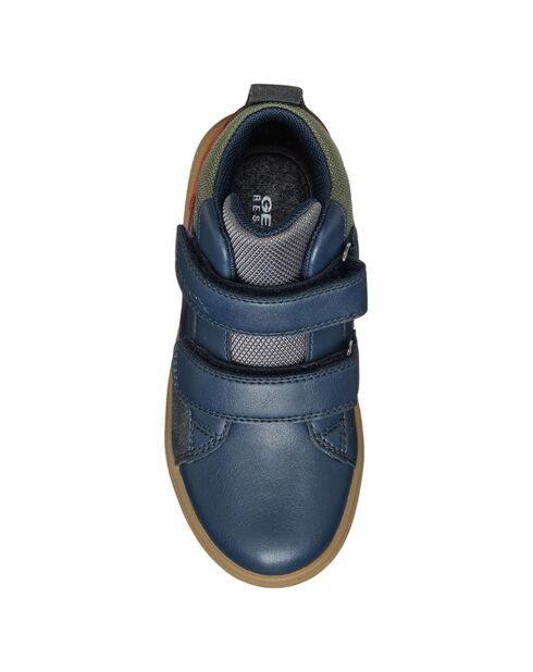 Baskets en Cuir Theleven bleu/vert/rouge