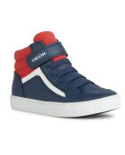 Baskets Gisli bleu/rouge