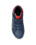 Baskets Gisli bleu/rouge