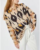 Chemise large Loise noir/multicolore