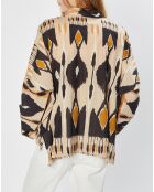 Chemise large Loise noir/multicolore
