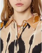 Chemise large Loise noir/multicolore
