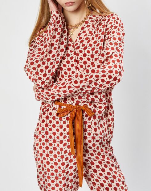 Chemise large Vittoria vermillon