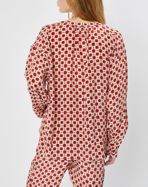Chemise large Vittoria vermillon