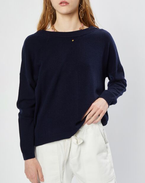 Cardigan con scollo a V Marianne Nocturne 100% lana merino