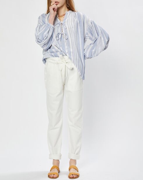 Pantaloni dritti Thais ecru