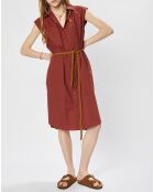 Robe chemise Mila bordeaux