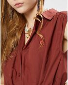 Robe chemise Mila bordeaux