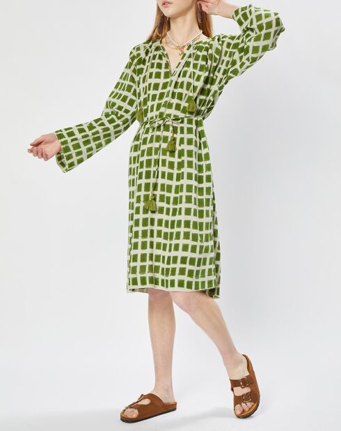 Robe caftan Kyoto verte