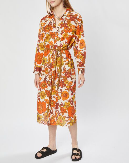 Robe chemise Danae orange