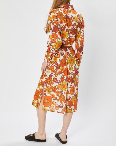 Robe chemise Danae orange