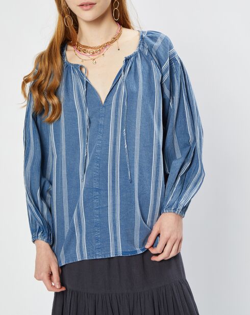 Túnica Renata de rayas azules