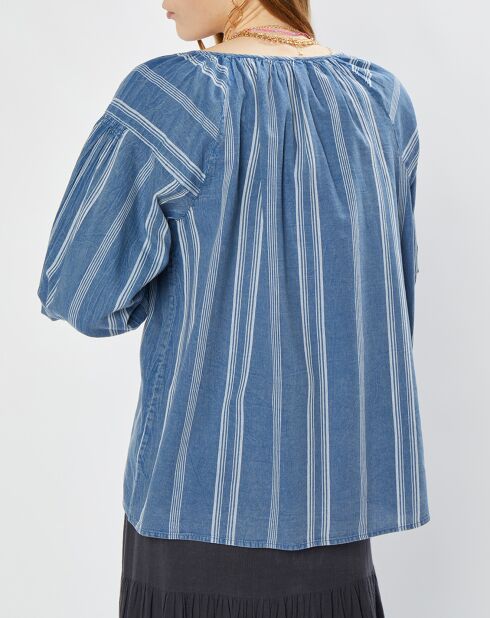 Túnica Renata de rayas azules