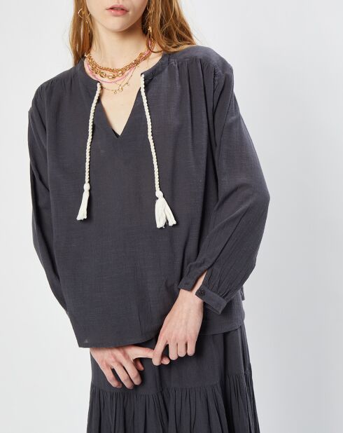 Tunique loose Cleo carbone