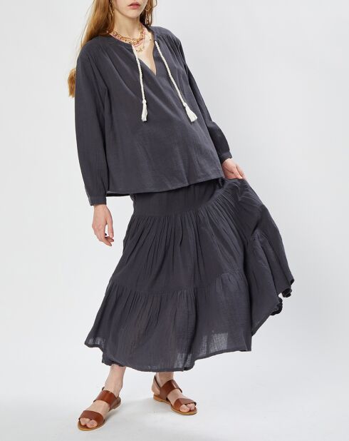 Tunique loose Cleo carbone