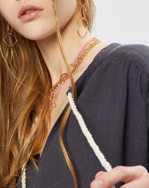 Tunique loose Cleo carbone