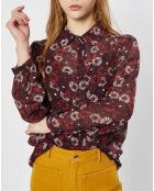 Chemise Daisy imprimée rouge