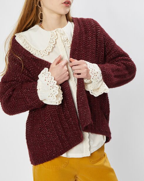 Gilet Rejane bordeaux