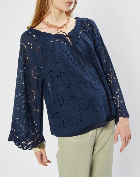 Túnica de noche Sarah en mezcla de algodón