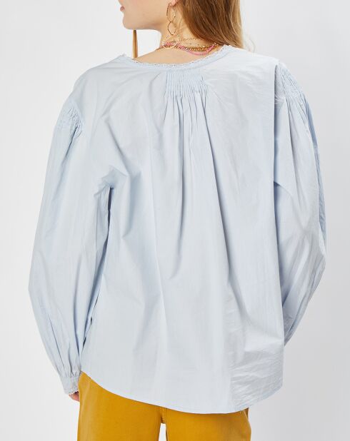 Chemise en Coton large Aramis bleu ciel