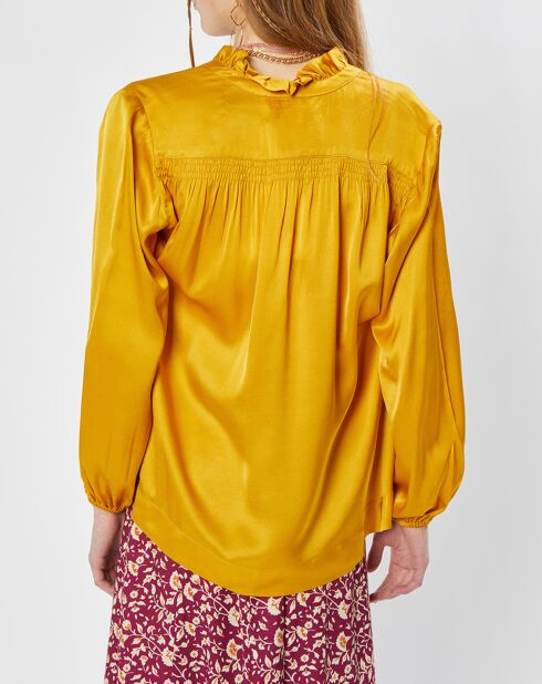 Margaux ockerfarbenes, lockeres Hemd