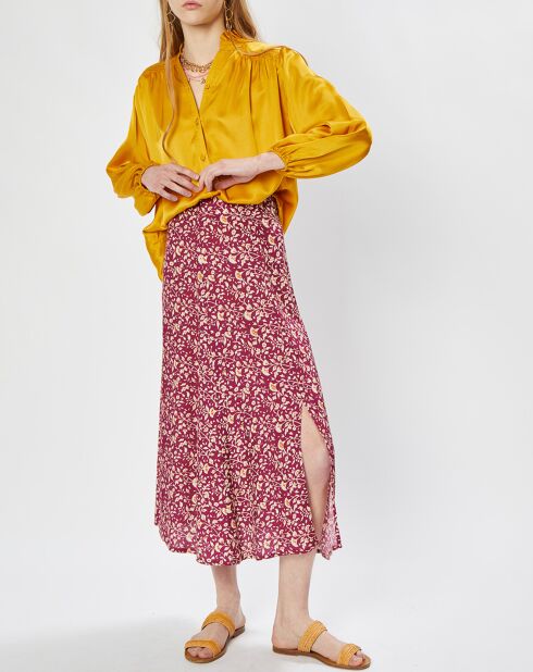 Margaux ockerfarbenes, lockeres Hemd