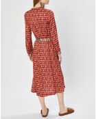 Robe Chemise Evy fluide à motif feu