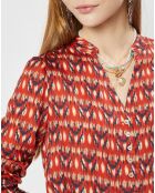 Robe Chemise Evy fluide à motif feu