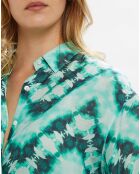 Chemise Janis imprimée vert basilic