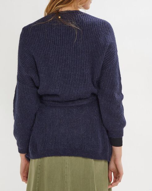 Gilet en Mohair mélangé Monica marine