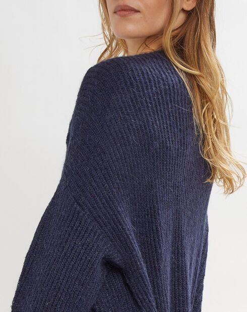 Gilet en Mohair mélangé Monica marine