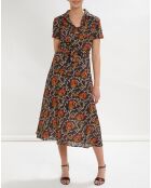 Robe longue Joy imprimée noire