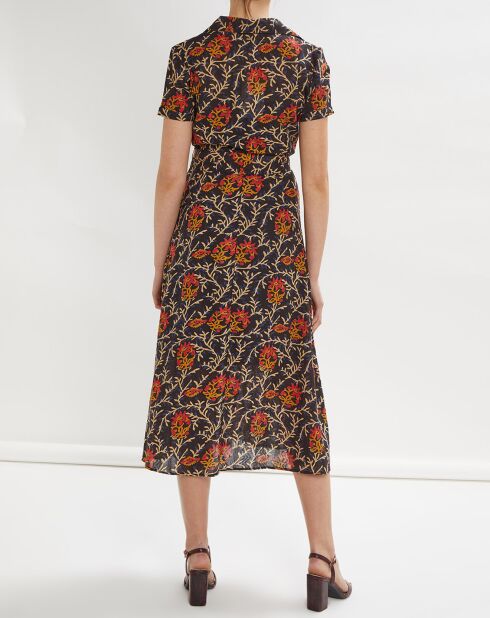 Robe longue Joy imprimée noire