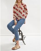 Chemise Zanzibar imprimée rouge