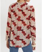 Chemise Zanzibar imprimée rouge