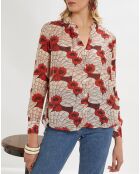 Chemise Zanzibar imprimée rouge