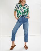 Pantalon cargo Nora en denim bleu