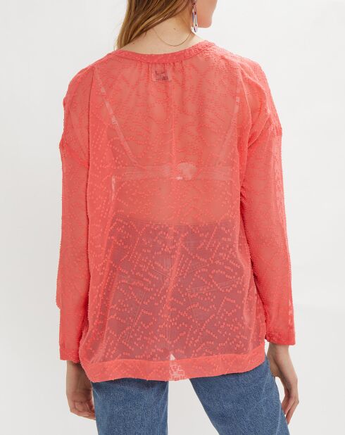 Túnica de plumas de coral