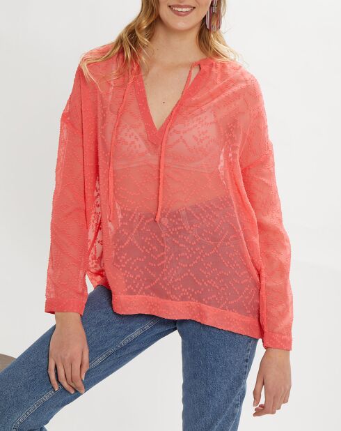 Túnica de plumas de coral