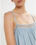 Robe Thaïs à volants bleu ciel