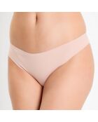 Tanga Plume sans coutures beige