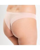 Tanga Plume sans coutures beige