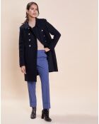 Manteau en Laine mélangée Mure bleu nocturne