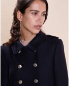 Manteau en Laine mélangée Mure bleu nocturne