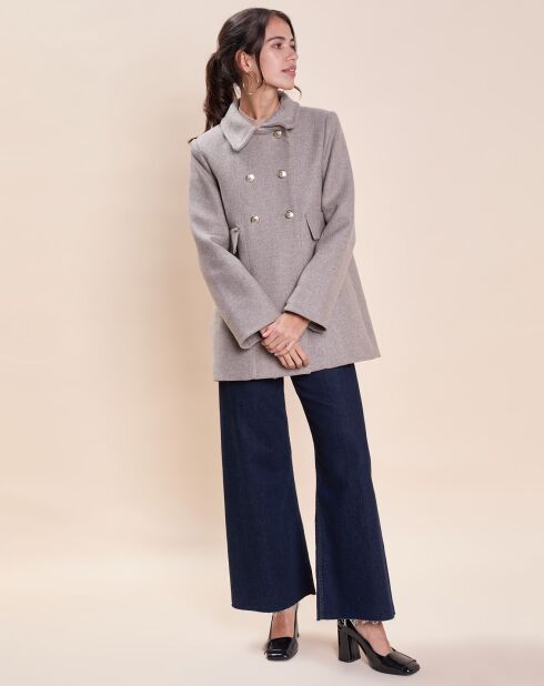 Manteau en Laine mélangée Marc beige