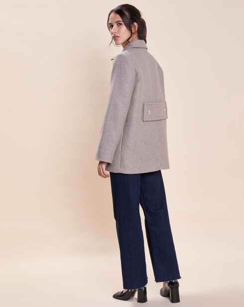 Manteau en Laine mélangée Marc beige