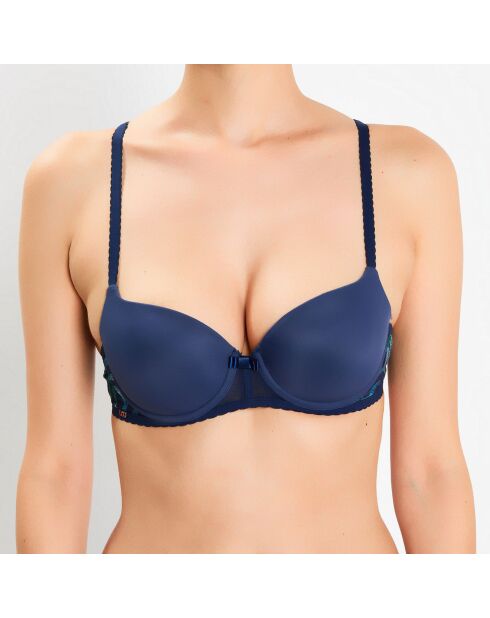 Soutien-gorge coques avec armatures Equinoxe bleu iris