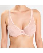 Soutien-gorge emboîtant avec armatures Fleur d'Art rose