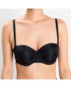 Soutien-gorge bandeau coques avec armatures Insoupçonnable noir